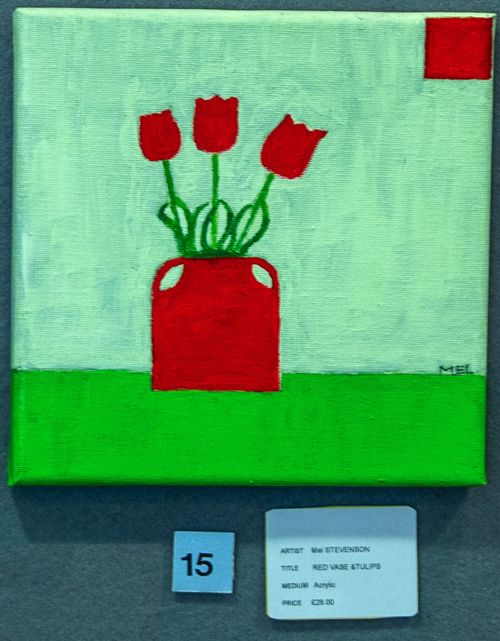 Red Vase &amp; Tulips